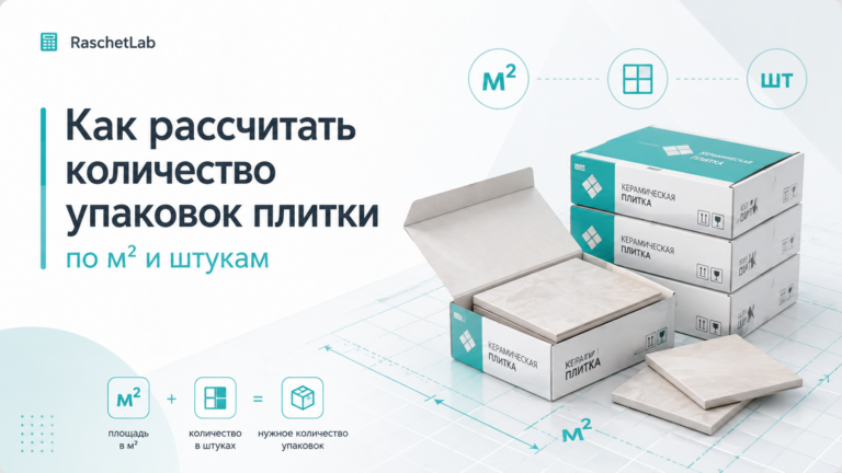 Как рассчитать количество упаковок плитки