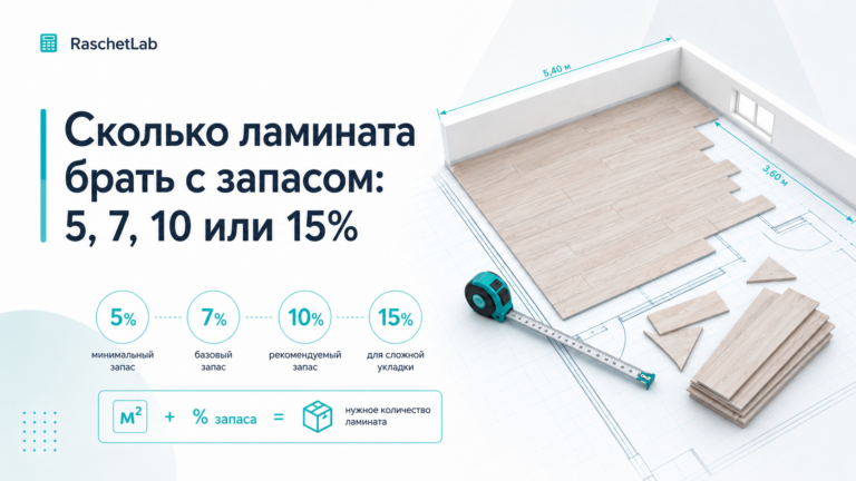 Сколько ламината брать с запасом: 5, 7, 10 или 15%