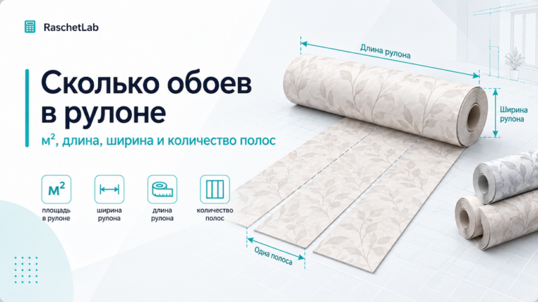 Сколько обоев в рулоне: м², длина, ширина и количество полос
