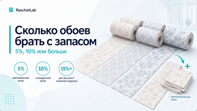 Сколько обоев брать с запасом: 5%, 10% или больше