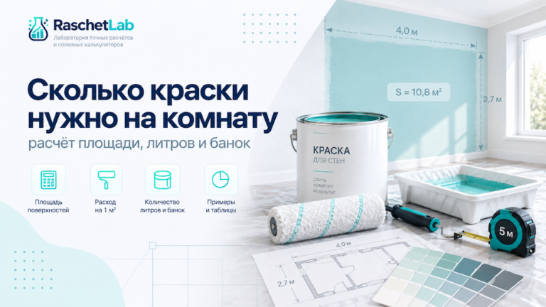 Сколько краски нужно на комнату: расчёт по площади стен